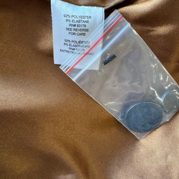 Tahari Women’s Blazer Jacket Brown One Button Tailored Size 6 NWT fall preppy - Picture 6 of 6